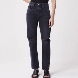 Agolde 90s Pinch Waist High Rise Straight in Howl 26 Pants Jeans